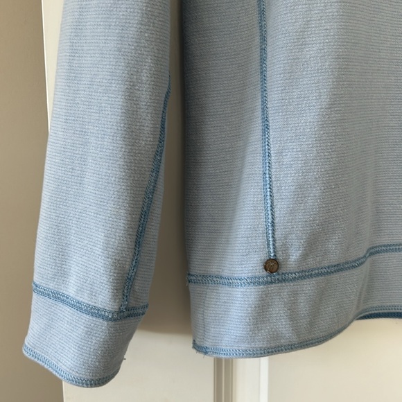 Tommy Bahama REVERSIBLE 1/2 Zip Pullover Sweatshirt w Marlin Logos Blue - Picture 10 of 12